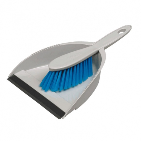 Soft hand brush and dustpan